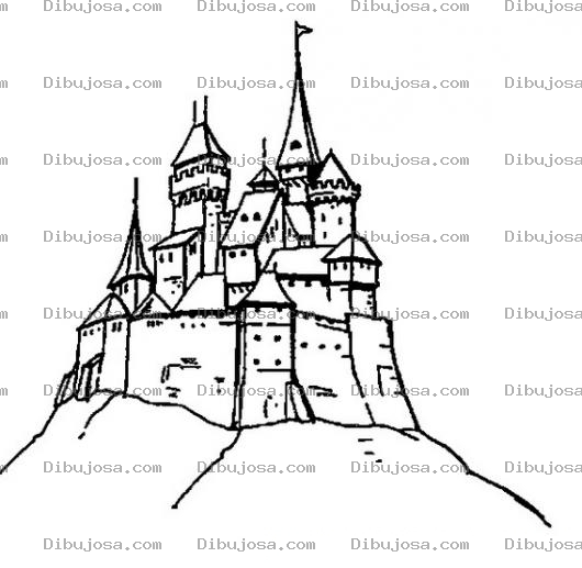 Dibujo para colorear Castillo Para Pintar