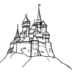 Dibujo para colorear Castillo Para Pintar