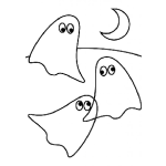 Dibujo para colorear Fantasmas Para Colorear