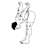 Dibujo para colorear Hombre Haciendo Estiramientos Para Colorear