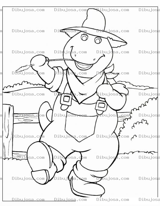 Dibujo para colorear Barney Coloring