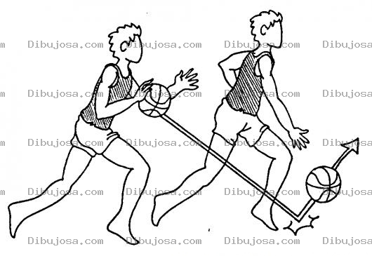 Dibujo para colorear Rebotando Pelota De Basquetbol Dibujo Para Pintar Y Colorear