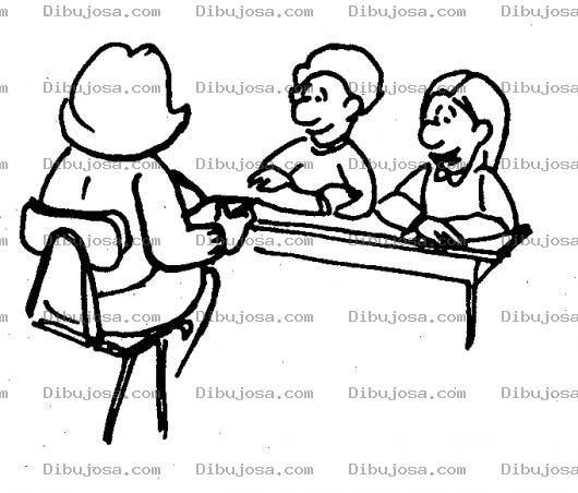Dibujo para colorear Dibujo De Profesora Hablando Con Padres De Familia Para Colorear