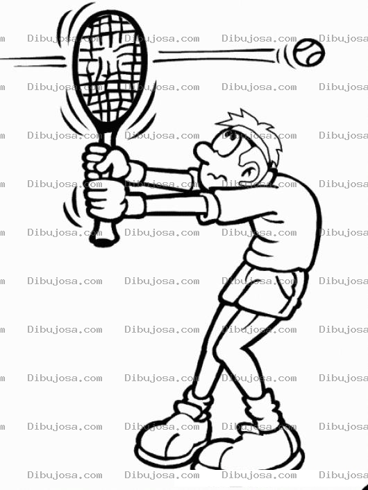 Dibujo para colorear Dibujo De Tenista Rompiendo Su Racketa Para Pintar Y Colorear