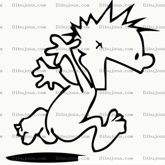 Dibujo para colorear Dibujo De Nino Contento Corriendo Sin Ropa