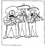 Dibujo para colorear Dibujo De Mariachis Para Pintar Y Colorear Los Mariachi Memos
