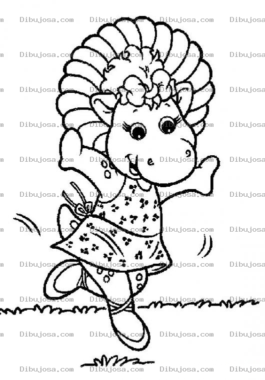 Dibujo para colorear Colorear a la amiga de Barney
