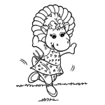 Dibujo para colorear Colorear a la amiga de Barney