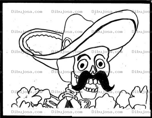 Dibujo para colorear Dibujo Del Dia De Muertos 1 De Noviembre Dia De Los Muertos Para Pintar Y Colorear