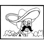 Dibujo para colorear Dibujo Del Dia De Muertos 1 De Noviembre Dia De Los Muertos Para Pintar Y Colorear