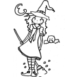 Dibujo para colorear Bruja Bonita Para Colorear Brujita Bonita