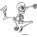 Dibujo para colorear Dibujo De Calavera Bailando Para Pintar Y Colorear A La Calaca Feliz