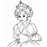 Dibujo para colorear Dibujo De Princesa Con Diadema Para Colorear