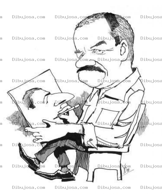 Dibujo para colorear Colorear Dibujante De Rostros A Lapiz