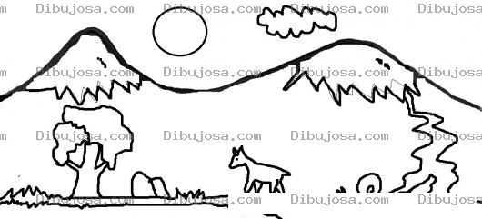 Dibujo para colorear Ecosistema Terrestre Para Colorear