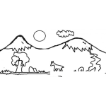 Dibujo para colorear Ecosistema Terrestre Para Colorear