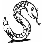 Dibujo para colorear Dibujo De La Ese S De Serpiente Para Colorear