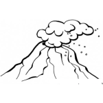 Dibujo para colorear Dibujo De Volcan De Cotopaxi Ecuador Para Pintar Y Colorear