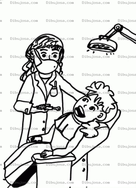 Dibujo para colorear Dibujo De Odontologa Mujer Dentista Para Pintar Y Colorear