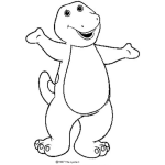 Dibujo para colorear Pintar el abrazo de barney