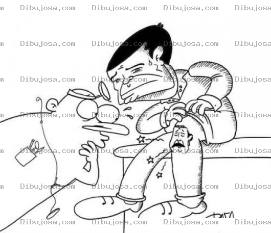 Dibujo para colorear Rodilla Tatuada Mala Analizada Or Un Doctor Para Pintar Y Colorear