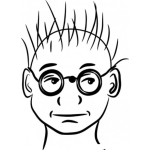 Dibujo para colorear Dibujo D Ehombre Con Pocos Pelos Para Pintar Y Colorear
