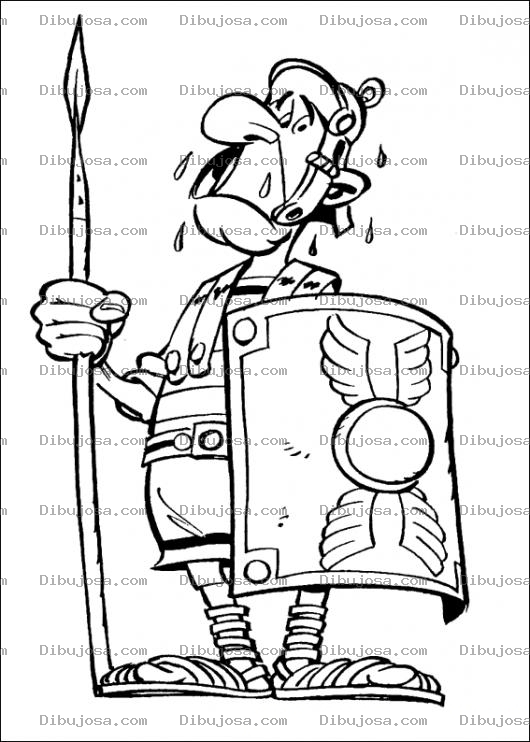 Dibujo para colorear Dibujo De Soldado Romano Ahuevado Con Mucho Temor