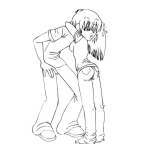 Dibujo para colorear Abrazo De Novios Adolescentes Para Pintar Y Colorear
