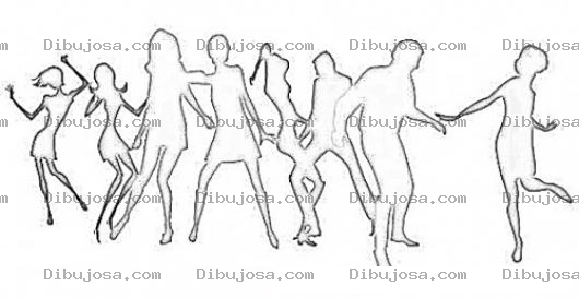 Dibujo para colorear Colorear Gente Bailando