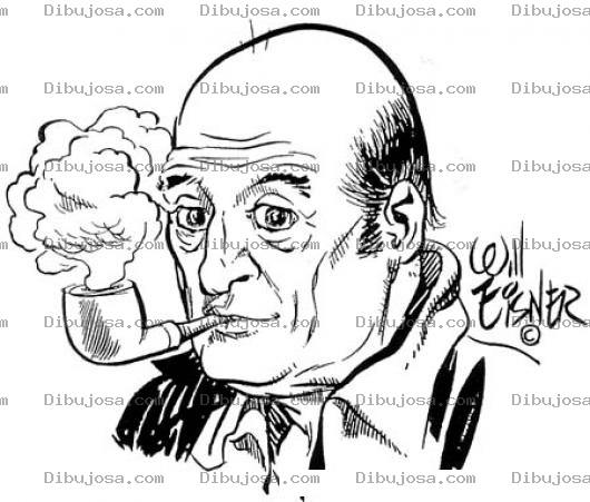 Dibujo para colorear Dibujo De Hombre Fumando Una Pipa Para Pintar Y Colorear
