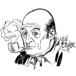 Dibujo para colorear Dibujo De Hombre Fumando Una Pipa Para Pintar Y Colorear