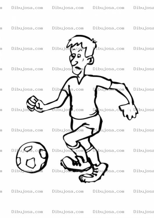 Dibujo para colorear Dibujo De Viejo Futbolista Para Colorear