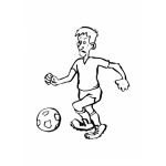 Dibujo para colorear Dibujo De Viejo Futbolista Para Colorear