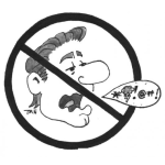Dibujo para colorear Prohibidas Las Malas Palabras Dibujo De Signo De No Se Permiten Malas Palabras Ni Palabras Obscenas Para Pintar Y Colorear