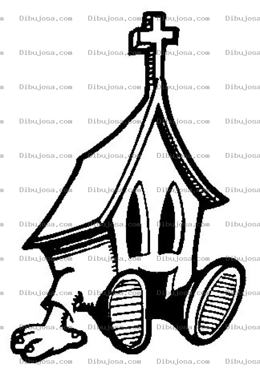Dibujo para colorear Dibujo De Iglesia Para Ninos Par Apintar Y Colorear