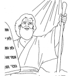 Dibujo para colorear Moises y los mandamientos