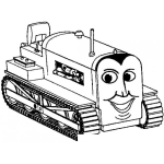 Dibujo para colorear Dibujo De Tractoricito Con Ruedas De Oruga Para Colorear