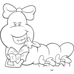 Dibujo para colorear Dibujo De Gusanita Coqueta Para Pintar Y Colorear