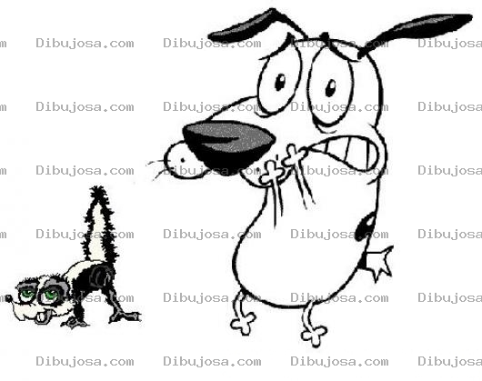 Dibujo para colorear Erro Oliendo Zorrillo Para Pintar Y Colorear