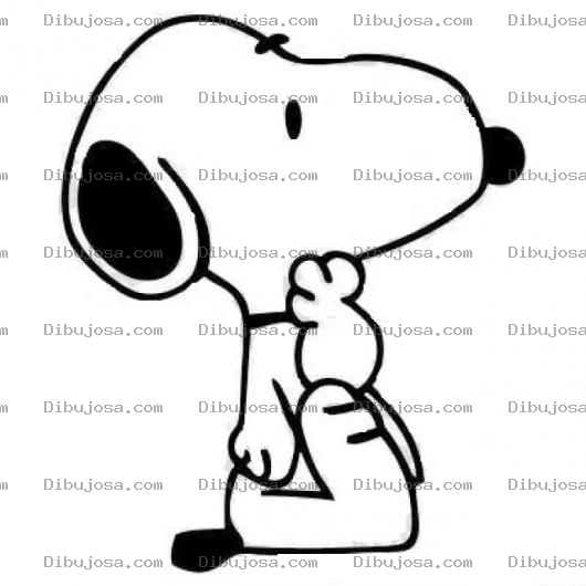 Dibujo para colorear Snoopy De Perfil Para Pintar Y Colorear