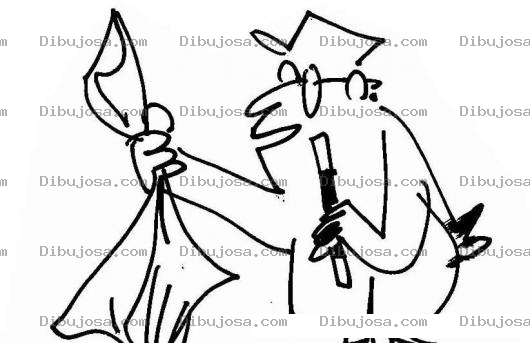 Dibujo para colorear Dibujo De Mago Con Panuel Para Pintar Y Colorear