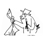 Dibujo para colorear Dibujo De Mago Con Panuel Para Pintar Y Colorear