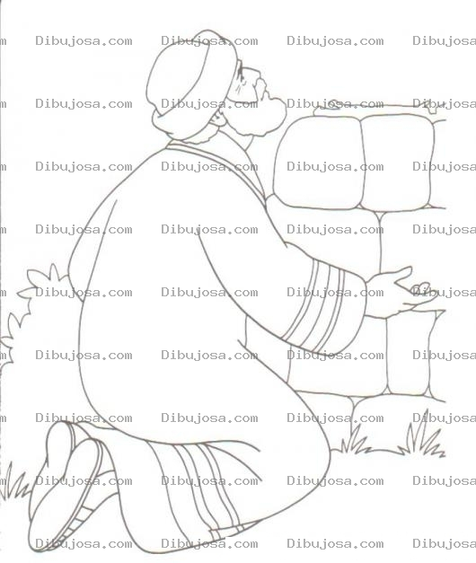 Dibujo para colorear Colorear a Abraham orando