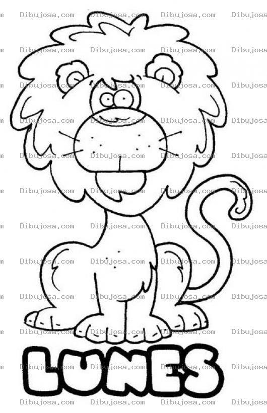 Dibujo para colorear Dibujo Del Dia Lunes Para Colorear Y Pintar