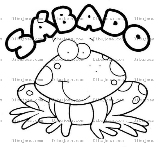 Dibujo para colorear Dibujo Del Dia Sabado Para Colorear Y Pintar Sapito