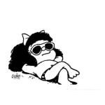 Dibujo para colorear Dibujo De Mafalda En La Palaya Para Colorear