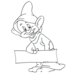 Dibujo para colorear Dibujo De Tontin Con Cartel Para Colorear Y Pintar