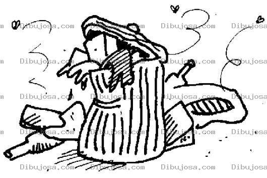 Dibujo para colorear Bote De Basura Para Pintar Y Colorear