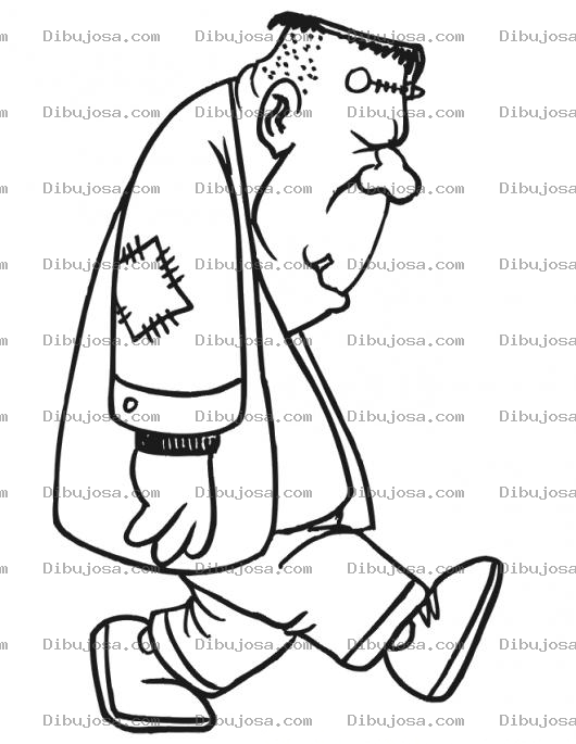 Dibujo para colorear Dibujo De Frankenstain Caminando Dibujos De Caminar