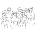 Dibujo para colorear Ranma Y Sus Amigos Para Pintar Y Colorear Gratis